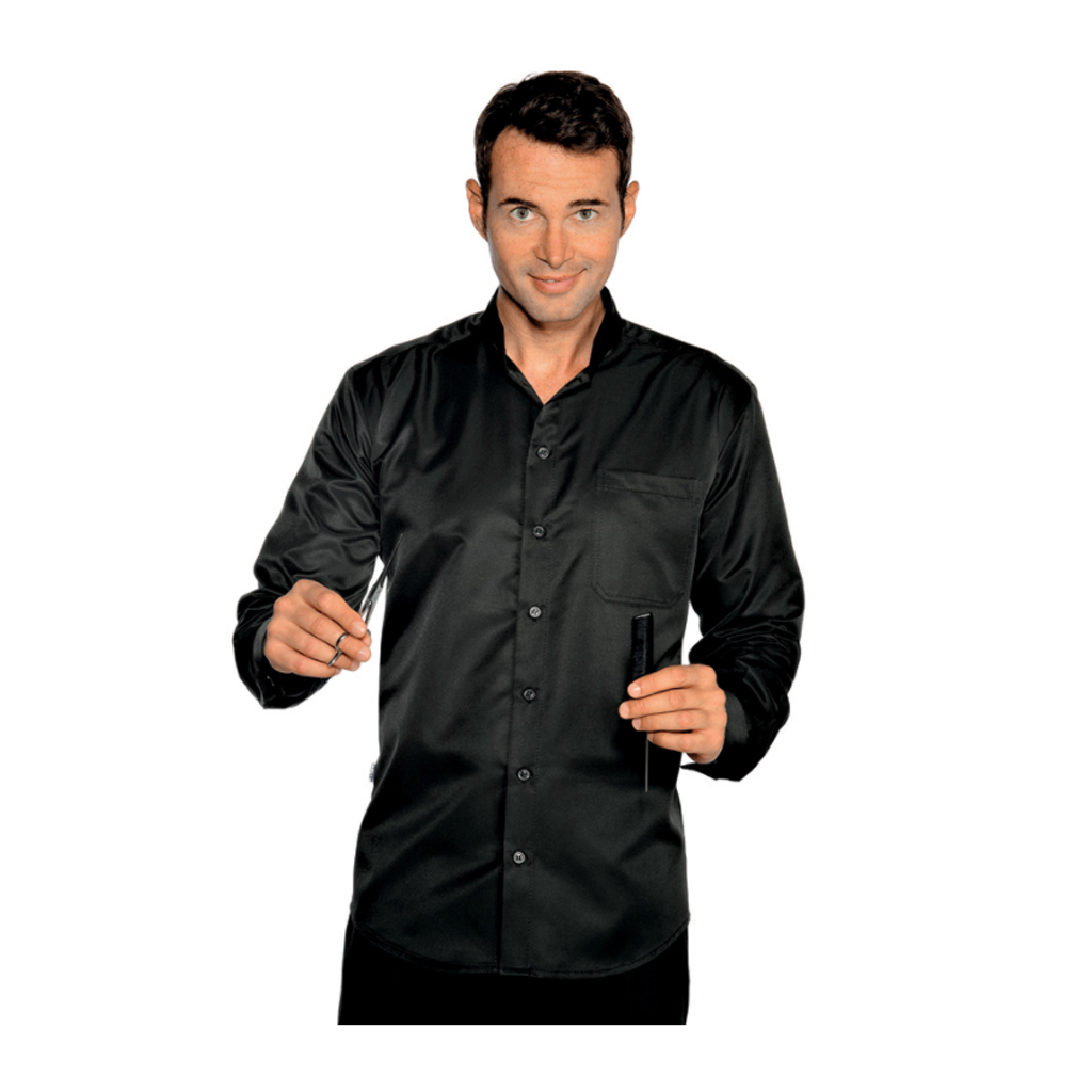 Camicia Pilota Isacco Bianco Manica Lunga - Cotone E Poliestere - Taglia Unica