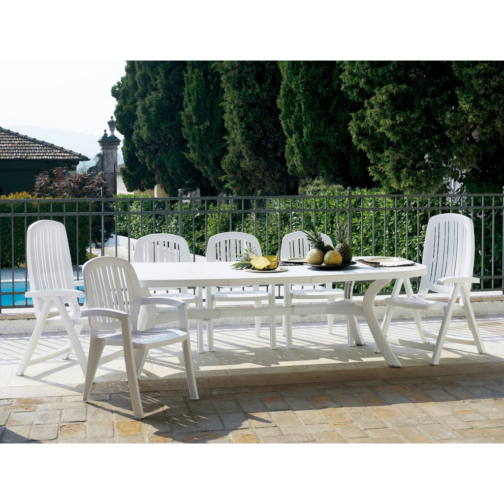 Nardi Garden Sdraio Salina 45 con poggiapiedi, gambe tubolari e piedini