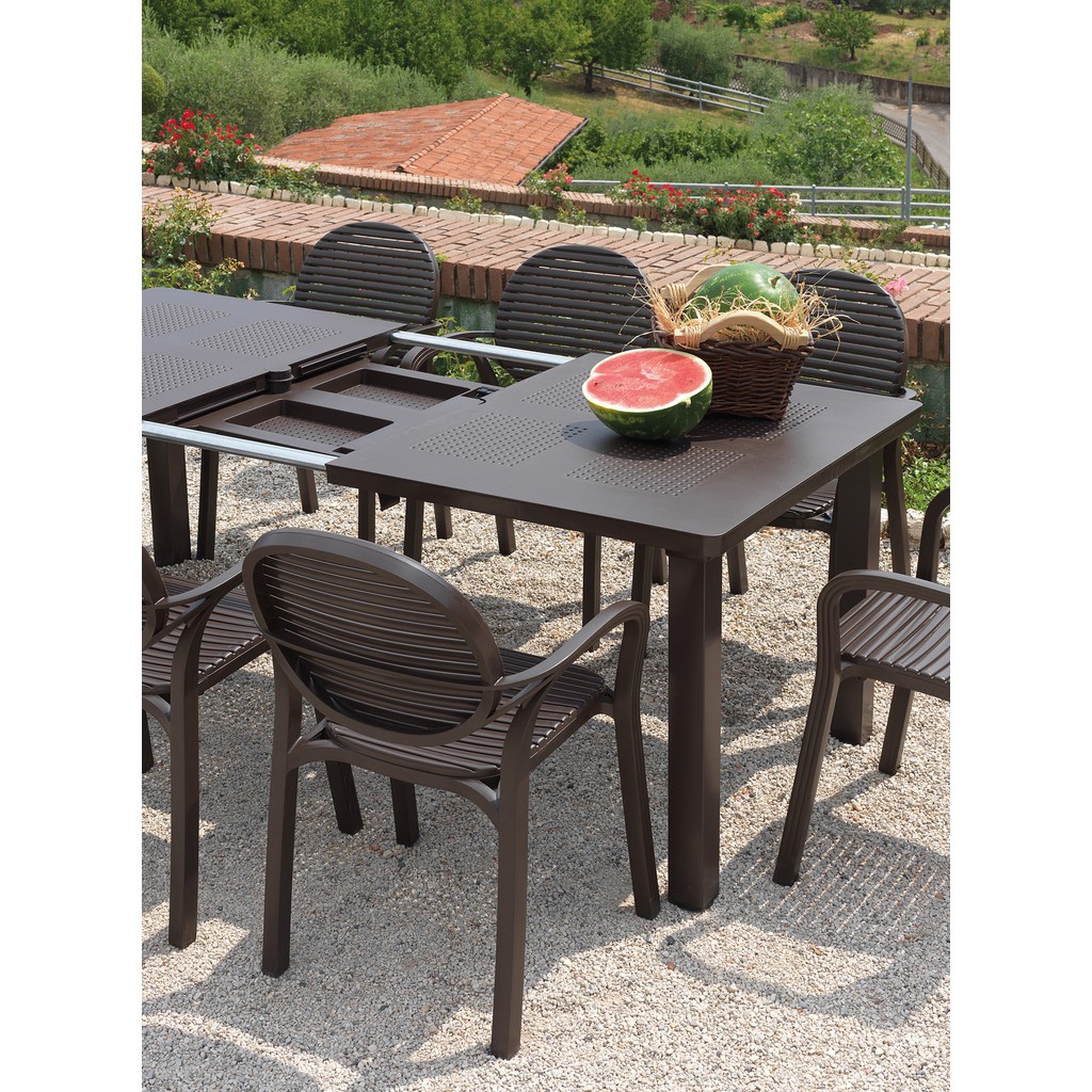 Nardi Garden Tavolo Levante allungabile 160/220x100x74h cm con piano in