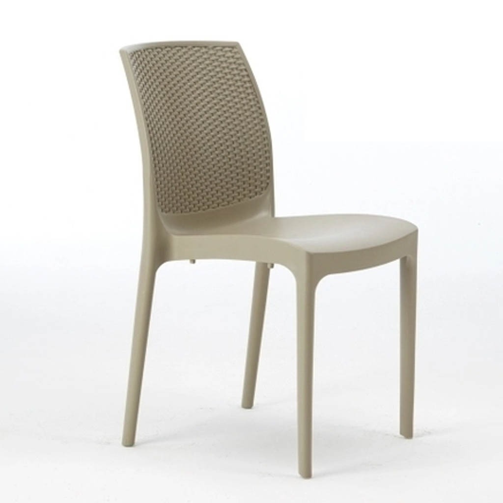 Sedia Impilabile Grandsoleil Boheme - Design In Rattan, Colore Moka - Foto 8