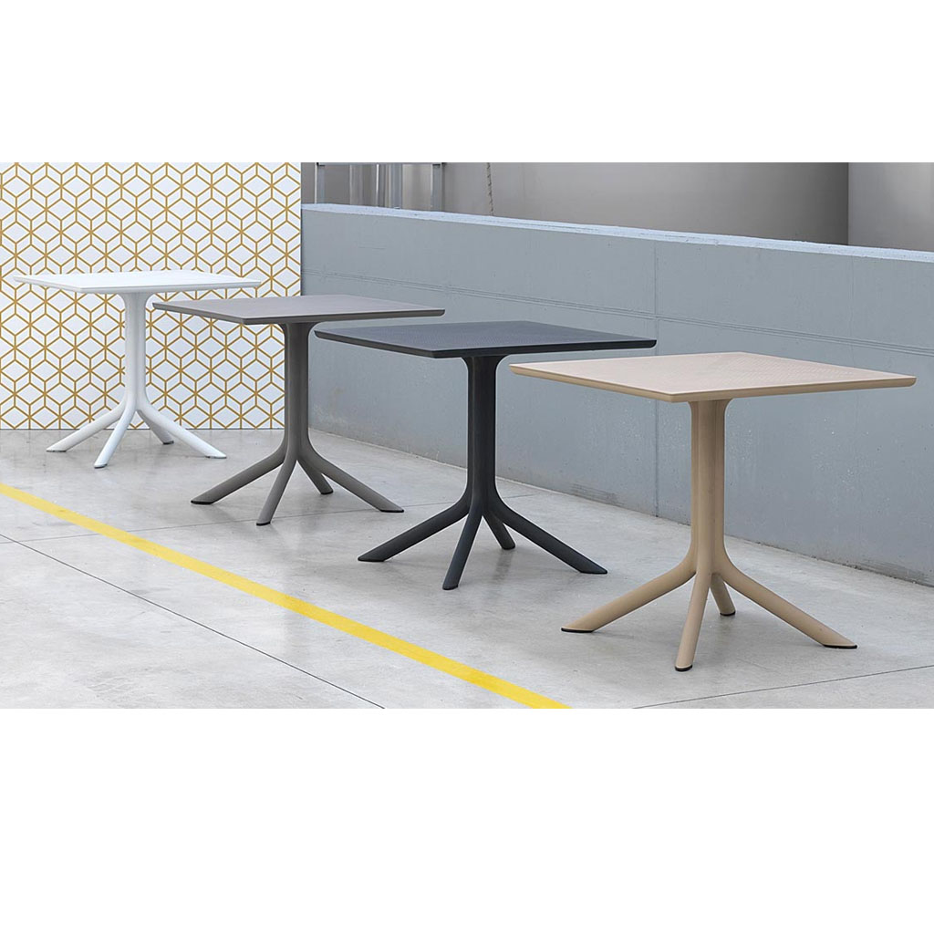 Nardi Garden Tavolo Clip 80x80 in polipropilene fiberglass con